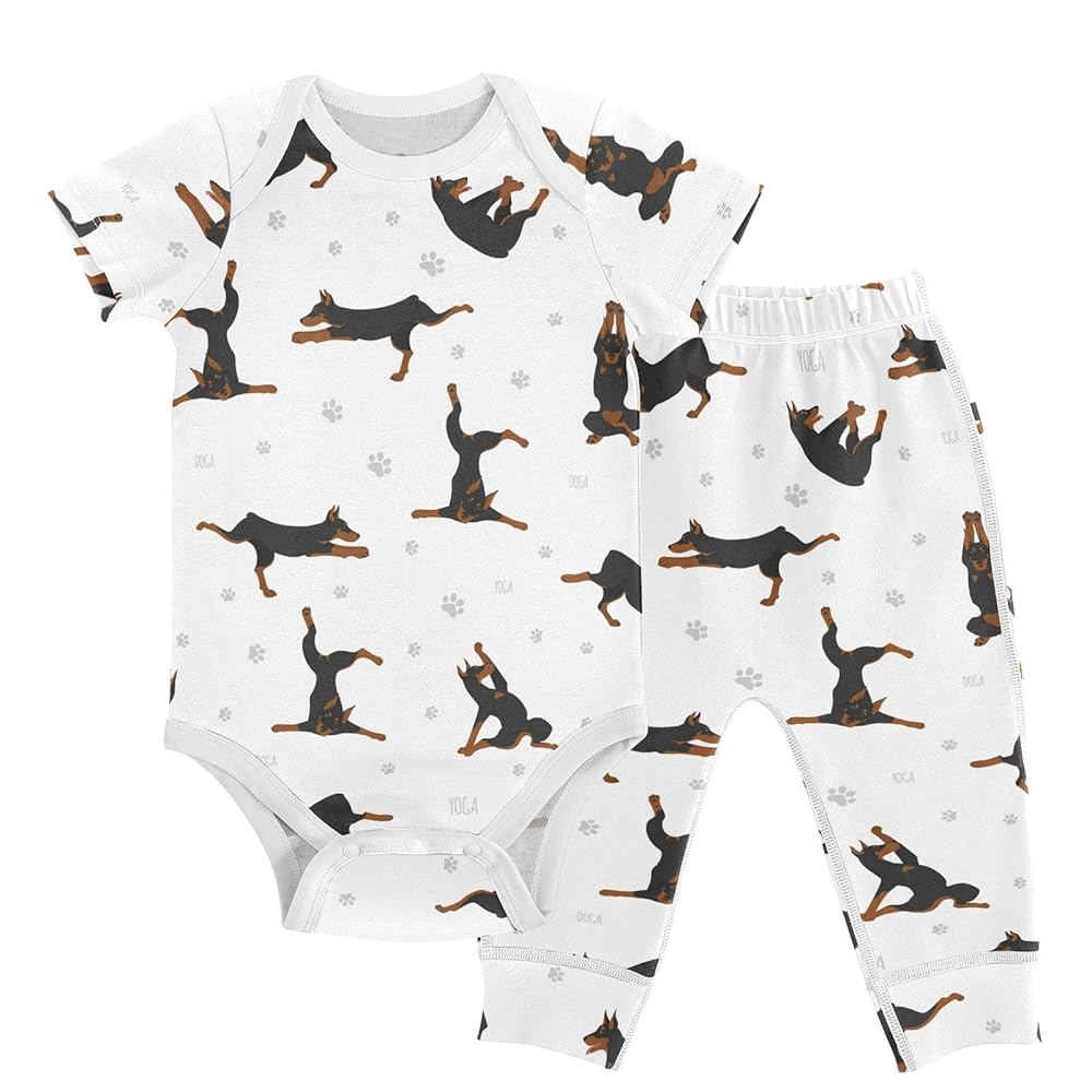 Amazon.com: vvfelixl Baby Clothes Exercises Doberman Dog