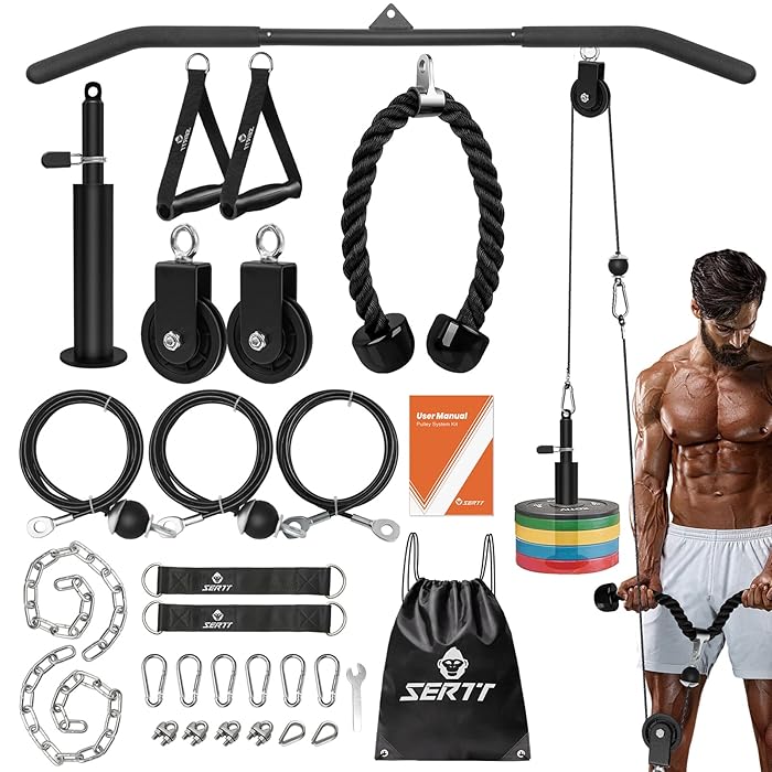 Buy SERTT Weight Pulley System Gym, Pulley Pro Home Cable Pulley System gym for Lat Pull Down