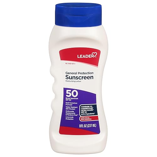 LEADER Sunscreen General Protection Moisturizing Lotion, Broad Spectrum, SPF 50,