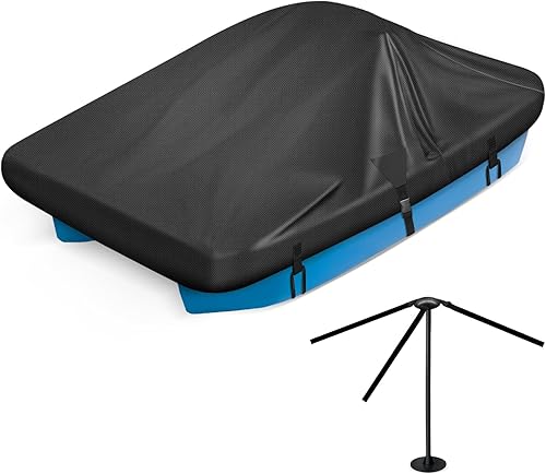 Funda impermeable para lancha de remo con sistema de soporte ajustable, cubierta duradera y resistente, para 3 o 5 personas, lancha de remo, bote,