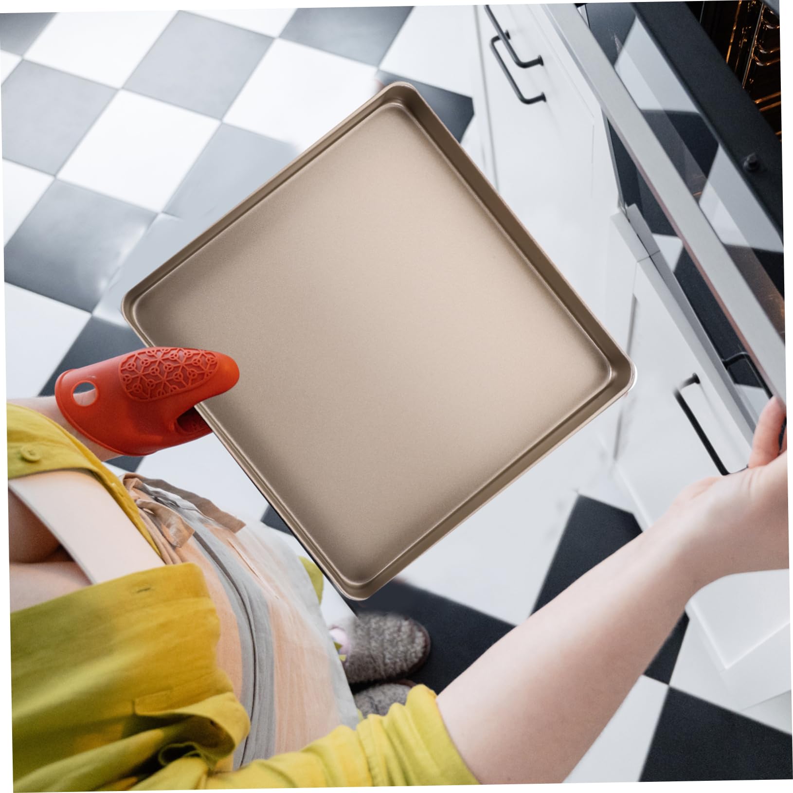 Ciieeo Nonstick Baking Pan 11in Square Cookie Cake Pan Carbon Steel Oven Supplies