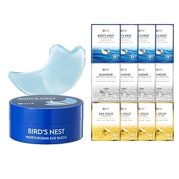 SNP [K Beauty Birds Nest Aqua Eye Patch & Variety Ampoule Sheet Mask Set
