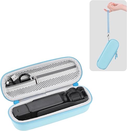 Estuche de transporte para DJI OSMO Pocket 3, almacenamiento de nailon portátil pequeño protector duro, bolsillo 3 protector con mosquetón y
