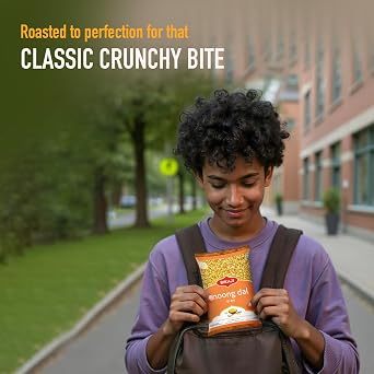 BIKAJI Moong Dal 14.11 oz, Crispy Salted Lentil Indian Namkeen