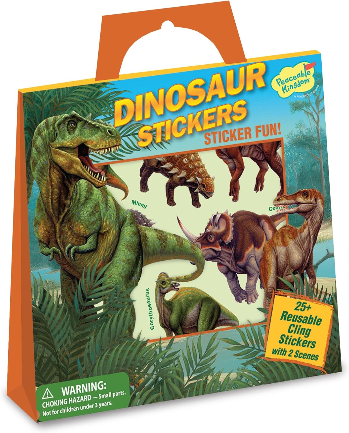 Peaceable Kingdom Press Dinosaur Reusable Sticker Tote