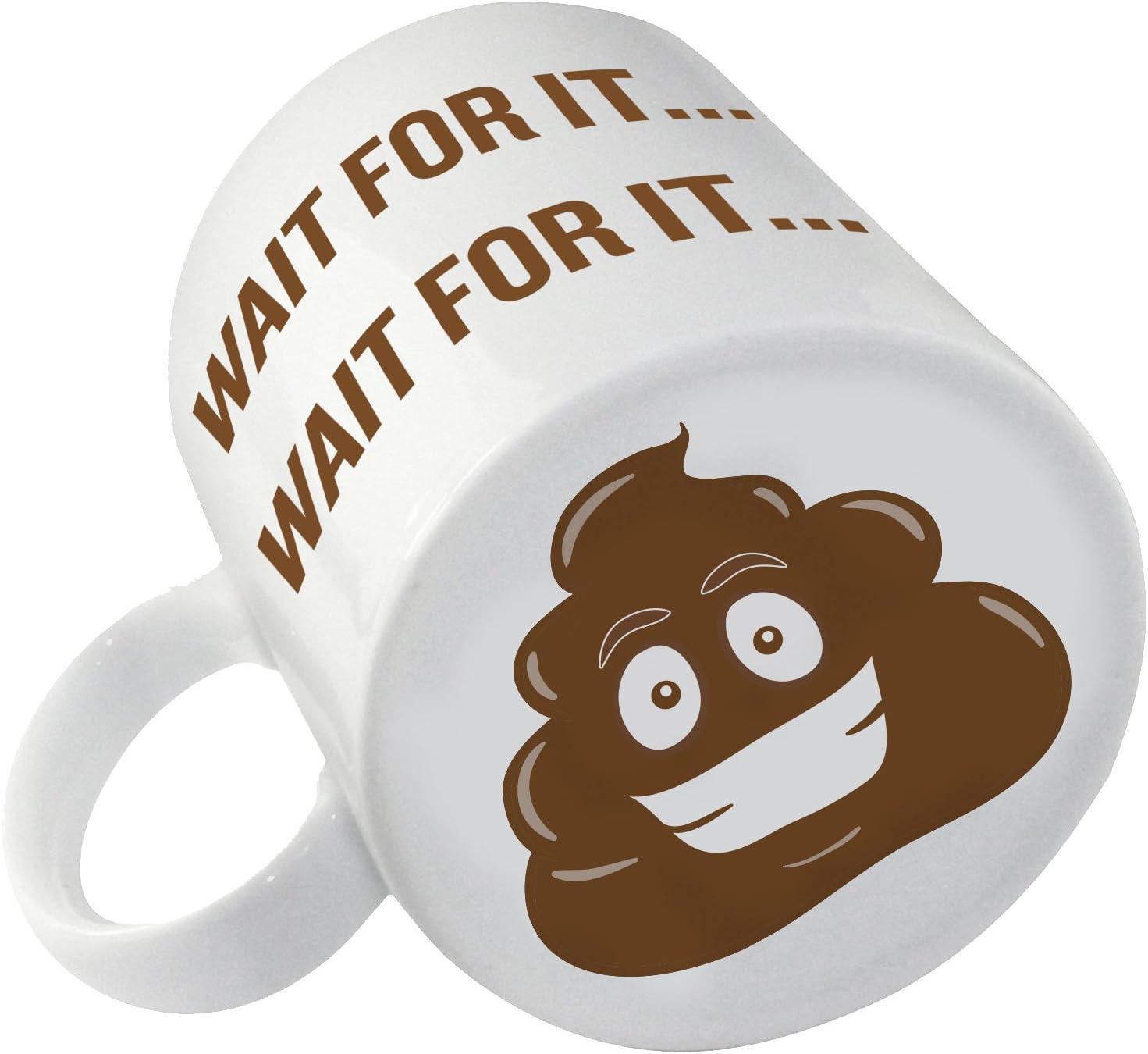 Funny Coffee Mug with Poop Emoji | Coffee Makes Me Poop | Perfect Novelty Gag Gift