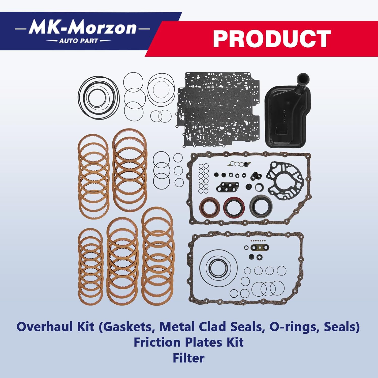 6L90 6L90E 6L80 6L80E Transmission Master Rebuild Kit with Gaskets Friction Filter Compatible with Cadillac Escalade Chevy Silverado Suburban Express GMC Sierra Savana 1500 2500 3500 Yukon Hummer H2