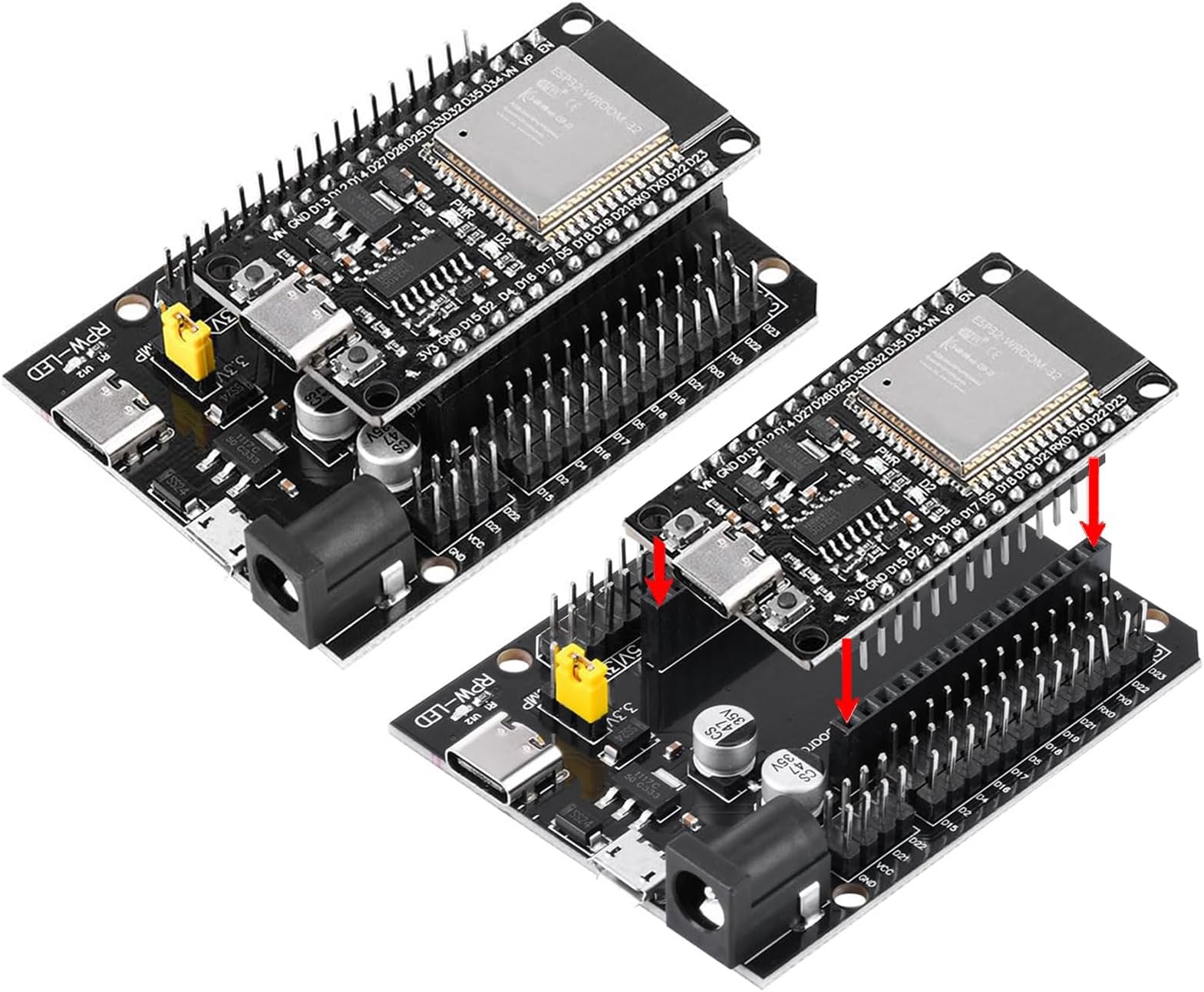 AZDelivery ESP32 NodeMCU D1 R32 WLAN Entwicklungsboard mit CH340G und ...