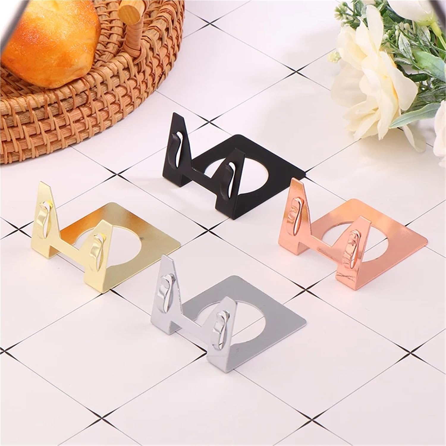 24/48 Pcs Stainless Steel Price Tag Clips for Retail Store Table Number Sign Holder