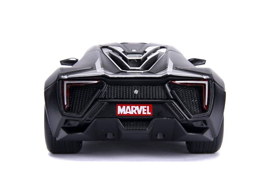 ミニカー MARVEL BLACK PANTHER &amp; LYKAN HYPERSPORT Amazon.com: Jada Toys Marvel Black Panther & Lykan
