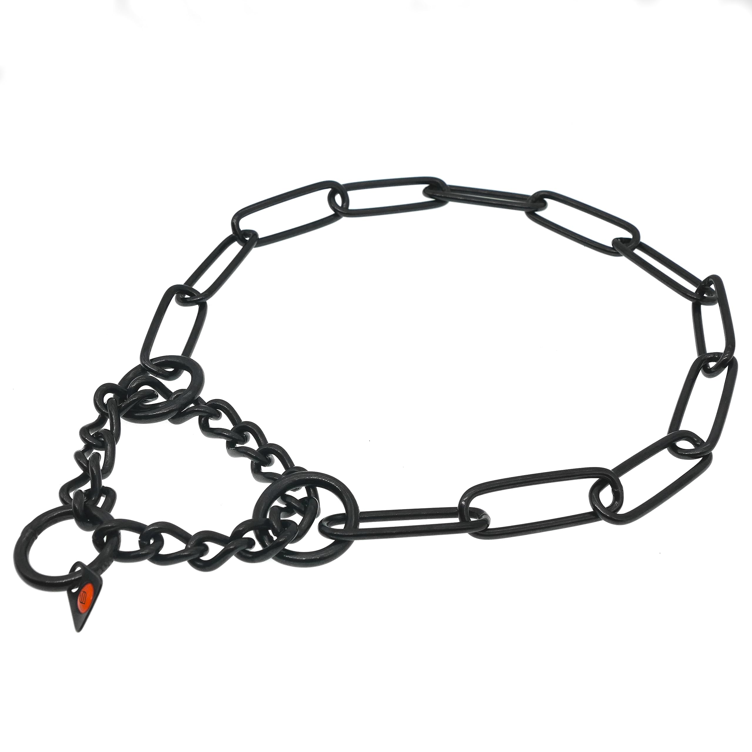 Sprenger, collana per cani con catena da 3 mm, in acciaio inox, per cani a pelo lungo, fino a 55 kg, colore nero (61 cm)