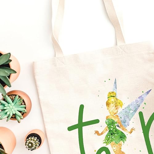 Miniatura 4 de WCGXKO TinkerBell Regalo de Peter Pan Regalo de Mickey Regalo Vacaciones Tink Bolsa de maquillaje Bolsa de maquillaje, Bolso Tinker Bell, Cremallera