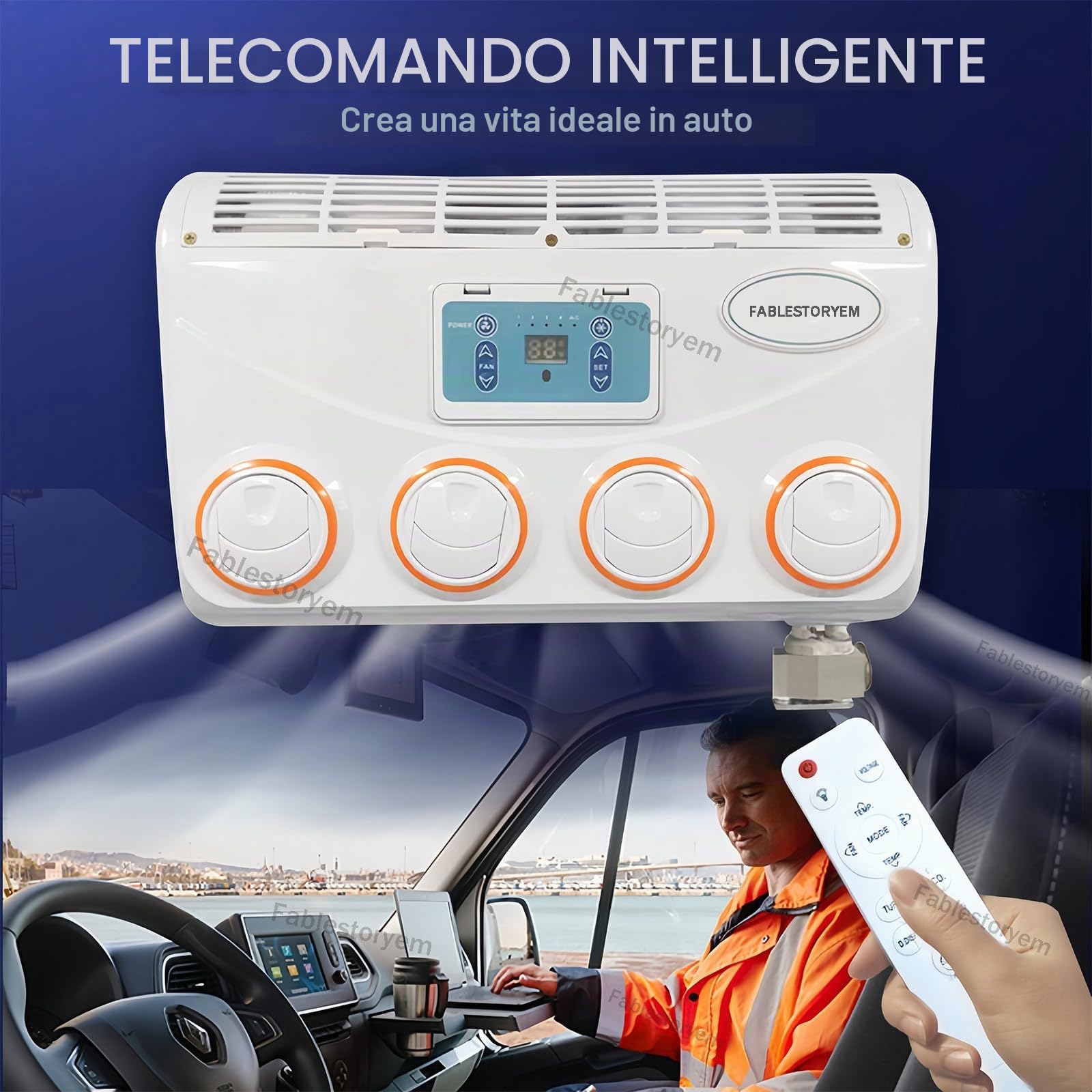Condizionatore d'aria DC portatile per camper e camion - Leggero, facile da installare, soluzione di raffreddamento ad alta efficienza energetica