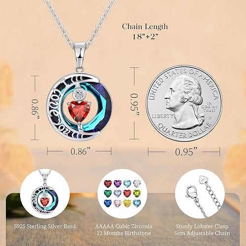 Miniatura 5 de Meeshi Collar de cristal para mujer, regalos para esposa, aniversario, regalo de San Valentín, novia, regalo de cumpleaños para ella, regalos de