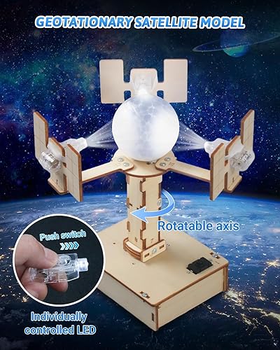 Miniatura 3 de Poraxy Kits STEM para niños de 8 a 10 a 12 años, 5 juegos de rompecabezas 3D de madera, experimentos educativos de ciencia, proyectos de
