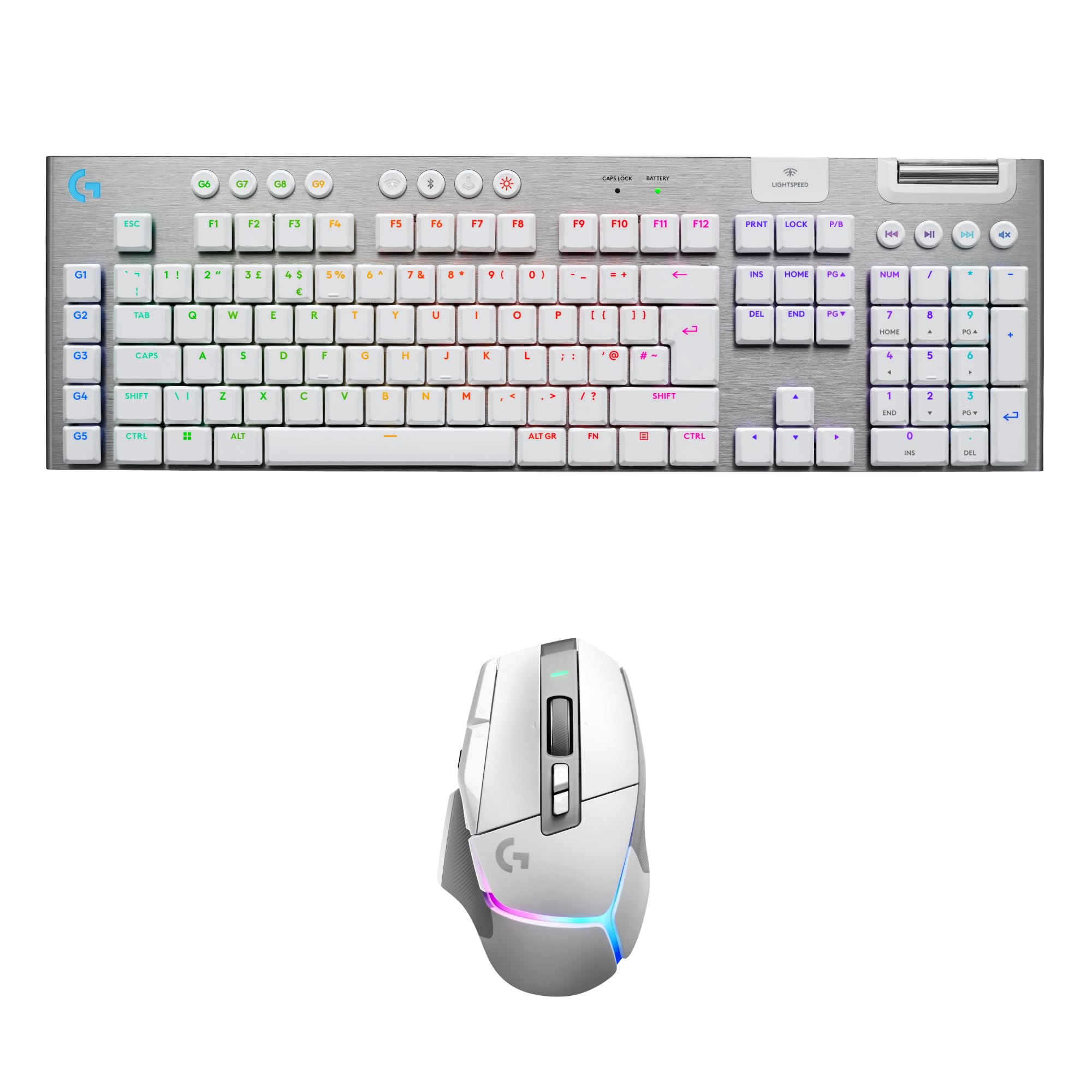 Logitech G G915 X Low-Profile Wired Mechanical Gaming Keyboard, Double-Shot PBT Keycaps, Fully Programmable Keys, RGB Lighting, Aluminum Finish, GL Brown Tactile Switches - PC/Mac, QWERTY UK - Black — view 15