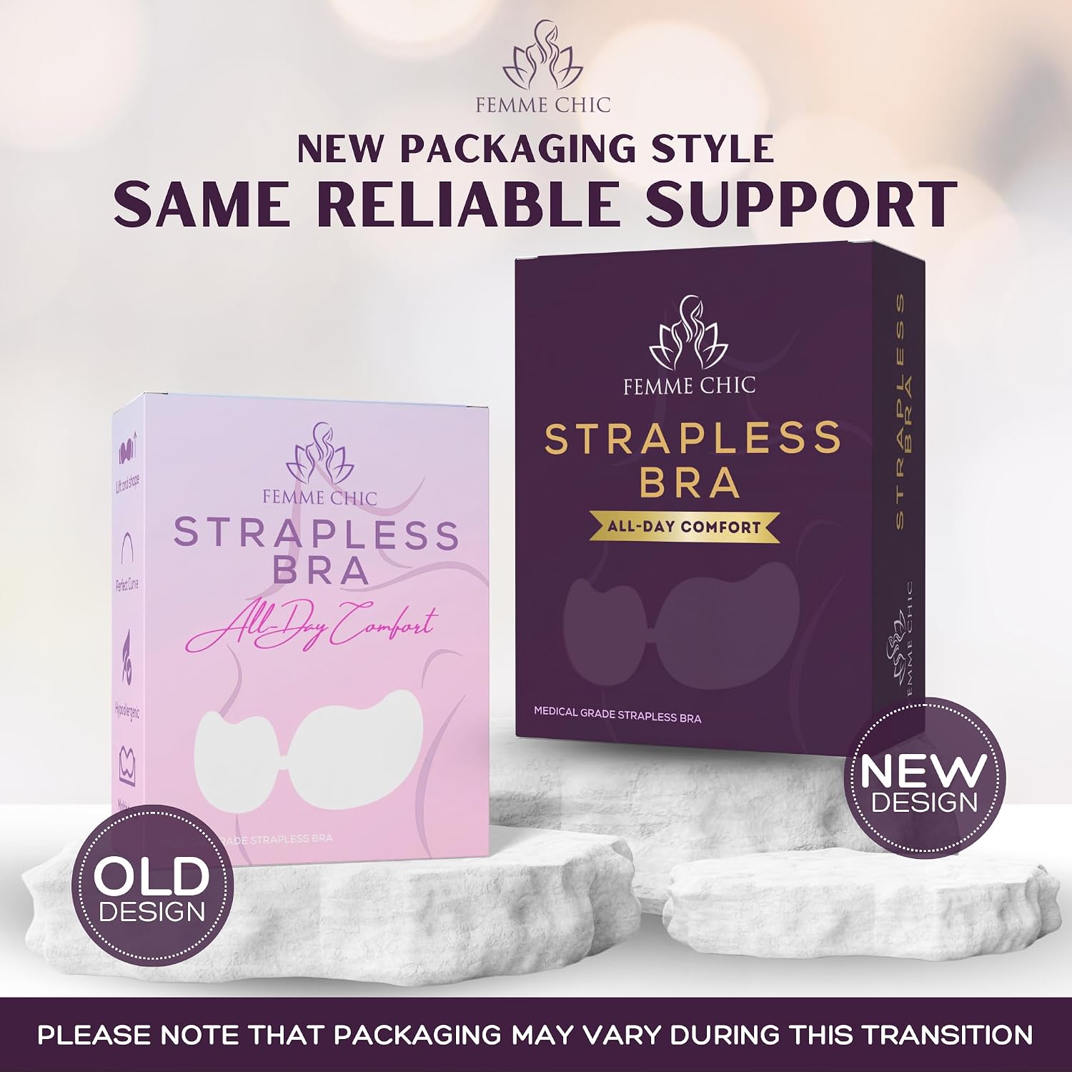 Sticky Bra for Women - Strapless Push Up Adhesive Bra, for Evening Dresses, with Lift Stickers & Nipple Covers