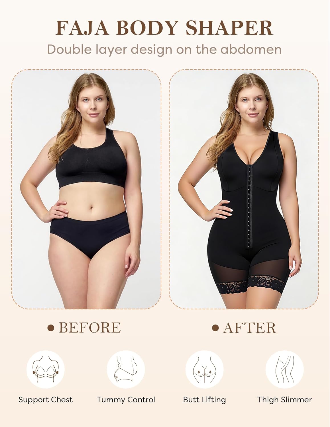 Fajas Colombianas Moldeadoras,Faja Body Shaper Tummy Control,Full Body Shapewear for Women - Image 4