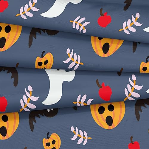 Miniatura 13 de Pumpkin Bedding Halloween Duvet Cover Set Funny Evil Pumpkin Pattern Design Black Halloween Bedding Set Queen 1 Duvet Cover 2 Pillowcases