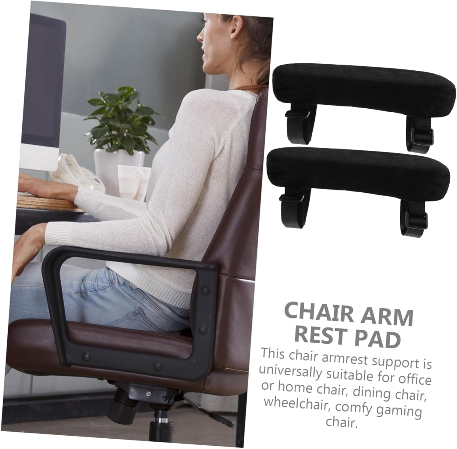 Homoyoyo 10pcs Comfortable Armrest Pads for Office Chairs and Gaming Chairs Elbow Support Cushions for Home and Office Use Stylish Memory Arm Covers for Long-Term Sitting Relief