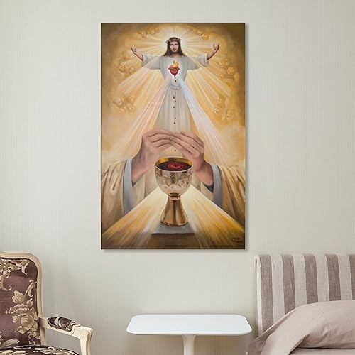 Miniatura 7 de Póster de Presencia de Nuestro Señor Jesucristo en la Eucaristía, pintura decorativa, lienzo, arte de pared, póster de sala de estar, dormitorio, 08