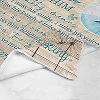 Vista 138 de Custom Memorial Blankets with Photo to Your Loved One's Memory, Memory Lane in Loving Memory Photo Blanket to Remind You of Your Beloved Ones 40x50