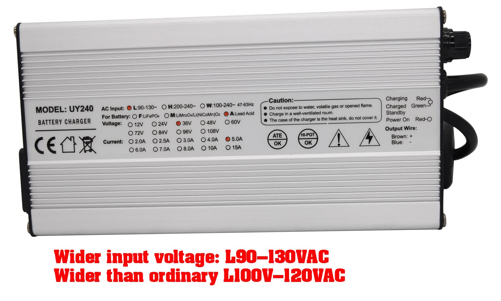 KEYHAO 36 Volt Charger for Golf cart Battery Charger for Ez Go Club Car EZgo TXT(D Style Plug)