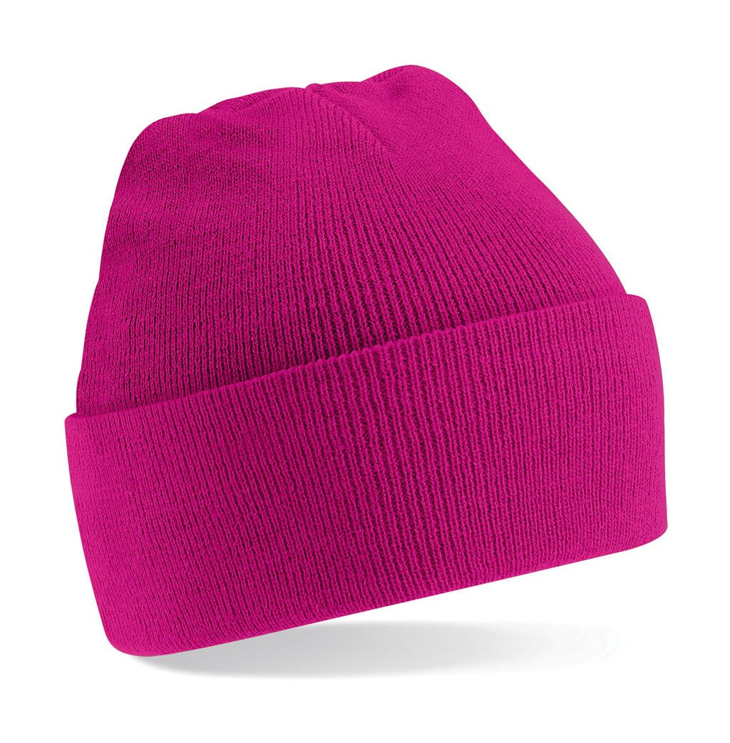 Beechfield Turn-up Beanie Baseball Cap, Pink (Fuchsia), One Size