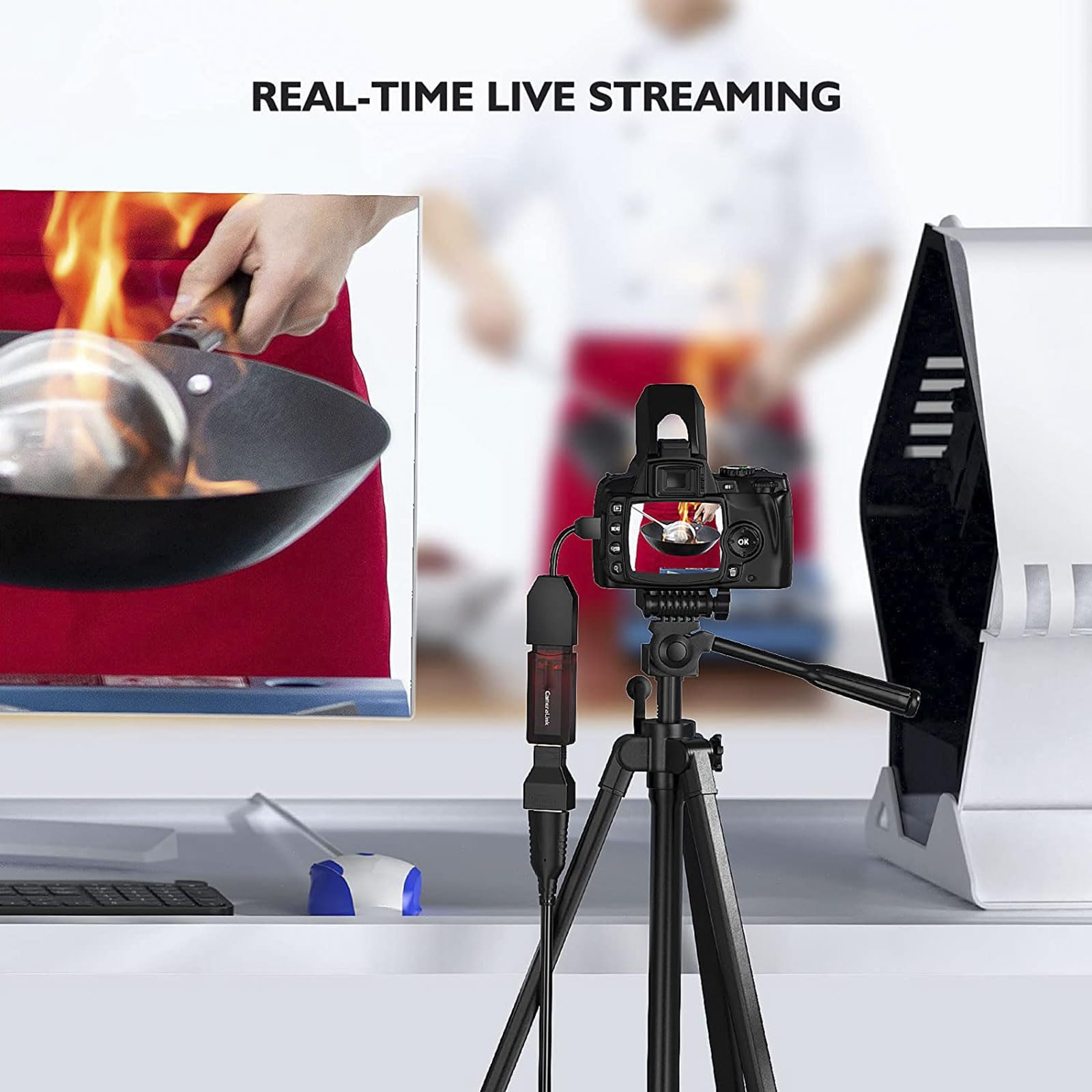 TechSide CAM Link Mini | Tarjeta de Captura de vídeo 2025 HDMI USB Windows 11/10, MacOS Monterey, Big Sur, Android, Linux1080p 60fps DSLR videocámaras (4. (CAM Link 60 fps), Tarjeta de transmisión)