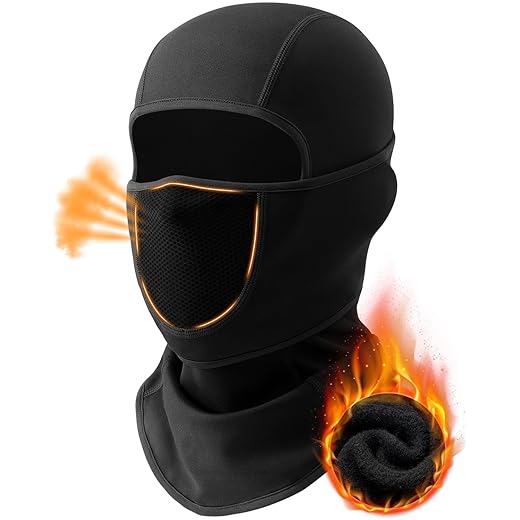 Balaclava Face Ski Mask with Movable Design for Men Women-Fleece Winter Face Covering for Cold Weather Skiing Outdoor Work