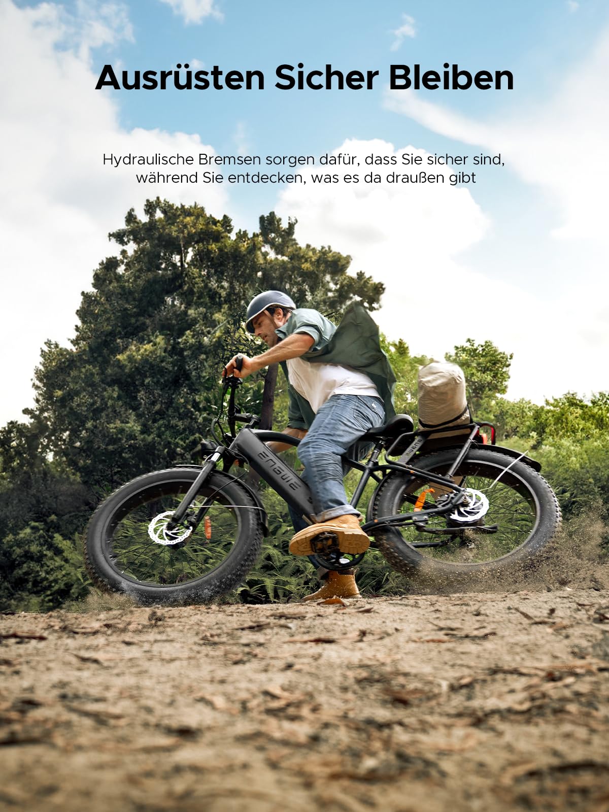 ENGWE E26 26-Zoll E-Bike für Erwachsene, 48-V-Akku mit 16Ah und Reichweite 140KM, Hydraulische Bremsen und Doppel-Federung, Mit LCD-Display und 7-Gang-Schaltung, Drehmoment 70 Nm