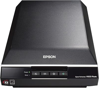 Epson B11B198011 Perfection V600 Photo Color Scanner, 6400 x 9600 dpi, Black