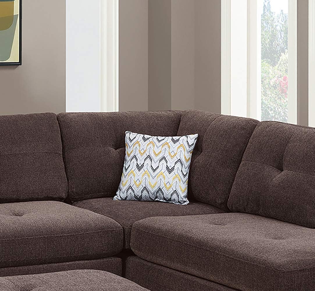 simple relax SR-PDEX-F6477 Sectional Set, Dark Coffee