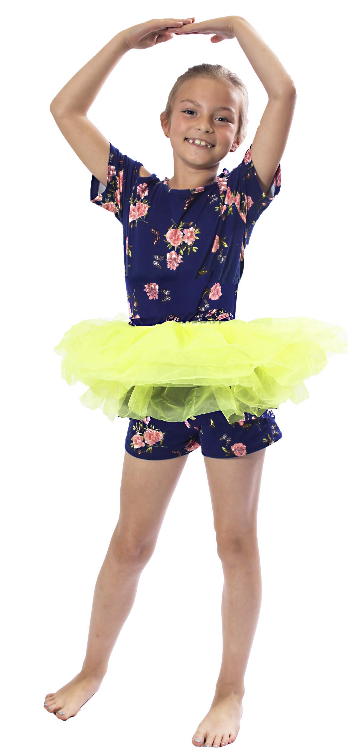 BellaSous Child Mock Pancake Tutu for Easter, Spring Dresses, Halloween Costumes, Princess and Ballet Tutu, Dance Recitals, or Fun Run (Child Size, Apple Green)