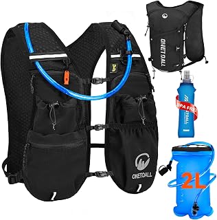 Laufweste Damen mit 2L TPU Trinkblase/500ml Trinkflasche, Leichter Trinkrucksack Laufen Herren 6L, Running Vest Reflektierend für Joggen, Trailrunning, Fahrrad, Marathon, nur 190g