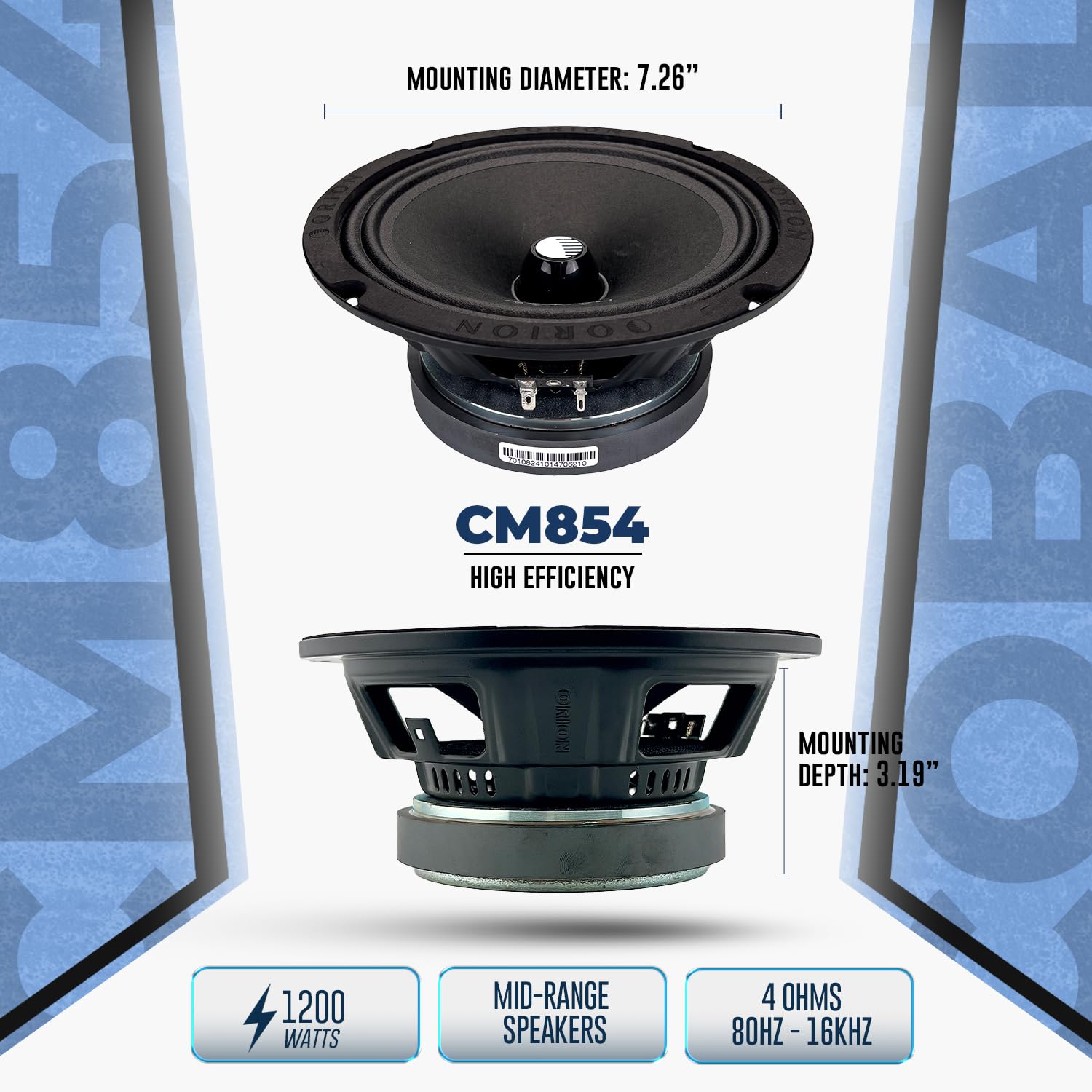 Orion COTW1 Cobalt Dome Tweeters 4 Ohm 200W Surface Or Flush Mount - P - BSA Tra