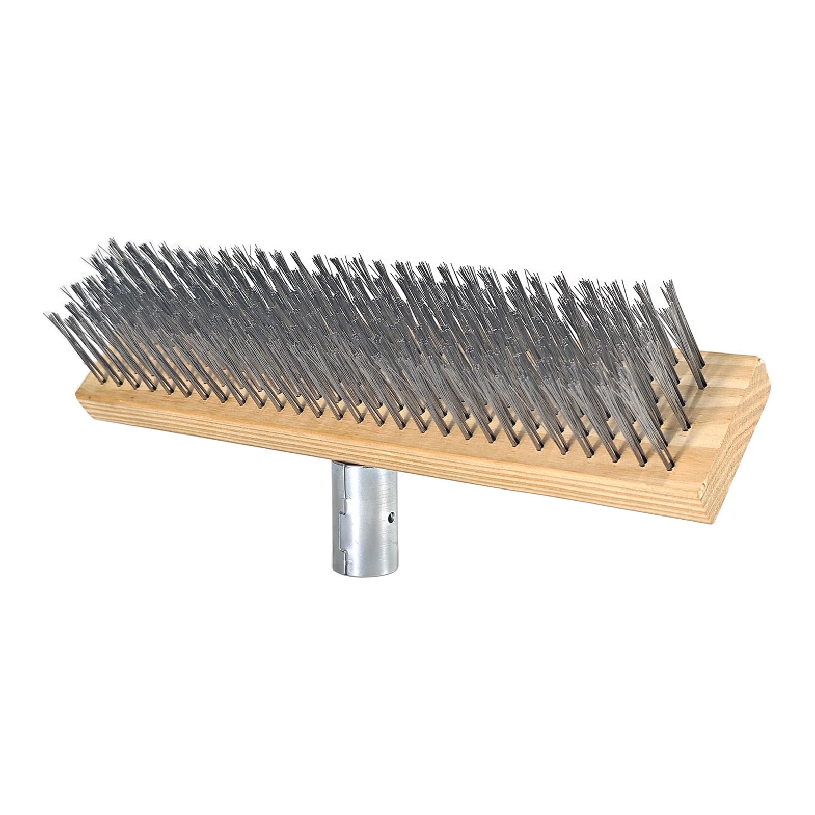 XISAOK Stainless Steel Wire Floor Brush Head 11.8Inch 19.68Inch Heavy Duty Scrubber for Concrete Stain Outdoor Deck Garage