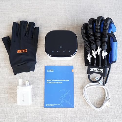 Miniatura 8 de Guantes de robot de rehabilitación mejorados para recuperación de disfunción de mano, ejercitador de dedos, equipo de terapia física