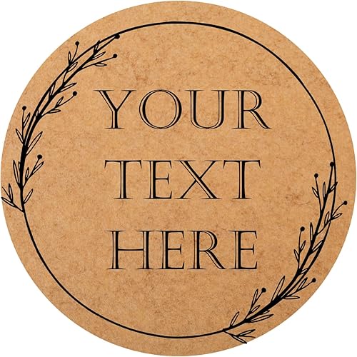 150.200 etiquetas adhesivas Kraft personalizables, etiquetas redondas personalizadas, diseños de coronas, calcomanías personalizadas para frascos de