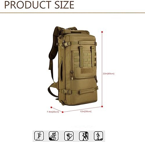 Miniatura 3 de Huntvp mochila táctica militar de 11 galones, 3 compartimientos adheribles, para exteriores