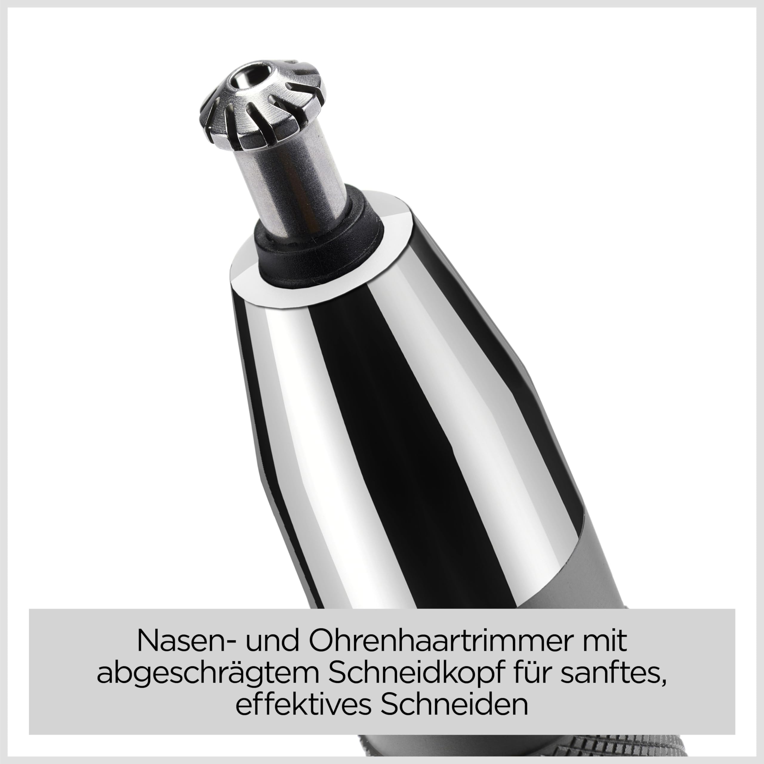 BaByliss Super-X Metal Präzisions-Detail-Trimmer – 3-in-1 Nasen-, Ohren- & Augenbrauentrimmer, 2 Aufsätze, 2 Kammaufsätze, batteriebetrieben – E116E