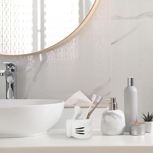 Vista 38 de Jay Franco Disney Nightmare Before Christmas Vaso – Soporte para cepillo de dientes de resina negra con Jack & Sally – Decoración de baño Negro