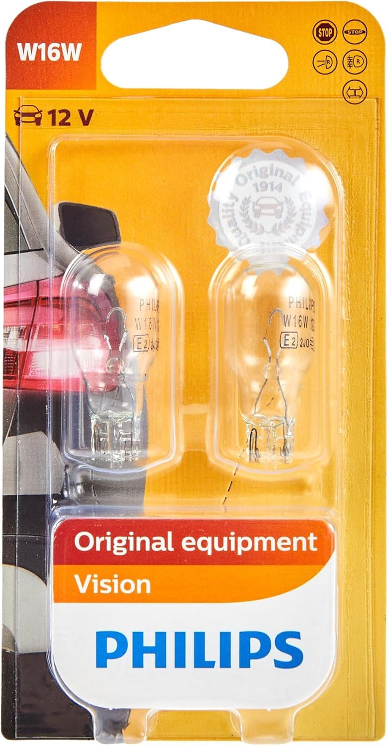 Philips Glassockellampe W16W 2er Set