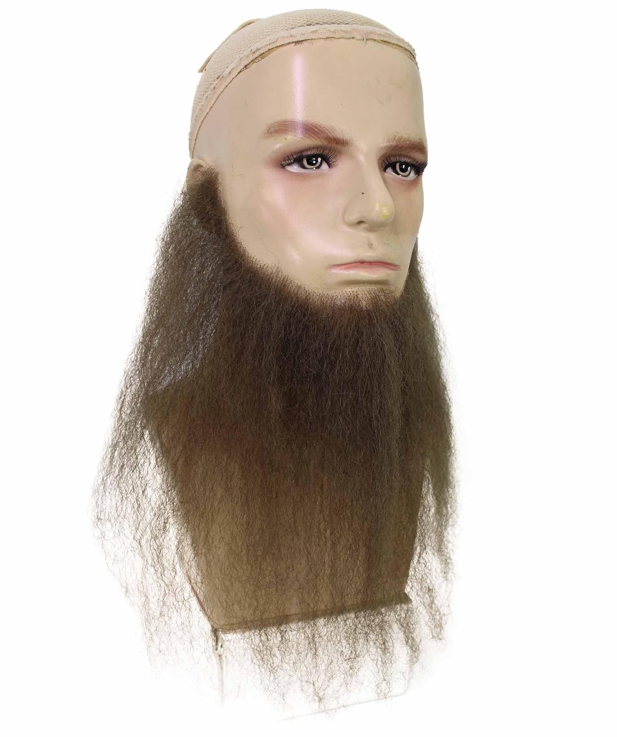 HPO Men's Human Hair Long Beard Cosplay Facial Hair