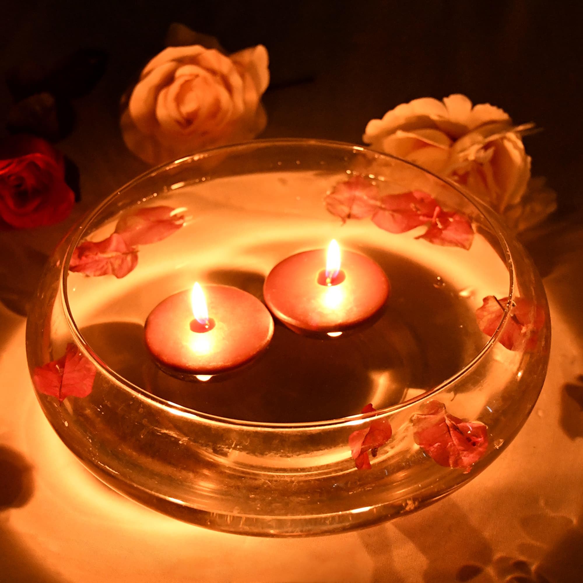 Zest Vela 24 Piezas Velas flotantes, (2 Unidades), Color marrón