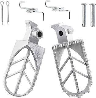 Pegadores de apoio de pé QAZAKY de aço inoxidável para apoio de pé de substituição para XR50R XR70R XR80R XR100R CRF50 CRF50F CRF70 CRF70F CRF80 KLX110 Motocross 50cc 70cc 90cc 110cc 125cc Dirt Bike T