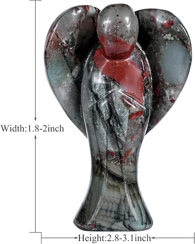 Miniatura 8 de Mookaitedecor - Figura de ángel guardián de cristal de roca de 3.0in (3.0in)