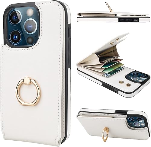 Folosu Funda compatible con iPhone 13 Pro con soporte para tarjetas, rotaciĂłn de 360, soporte de anillo de dedo con funciĂłn atril, protecciĂłn RFID, Folosu Funda compatible con iPhone 13 Pro con soporte para tarjetas, rotaciĂłn de 360, soporte de anillo de dedo con funciĂłn atril, protecciĂłn RFID,