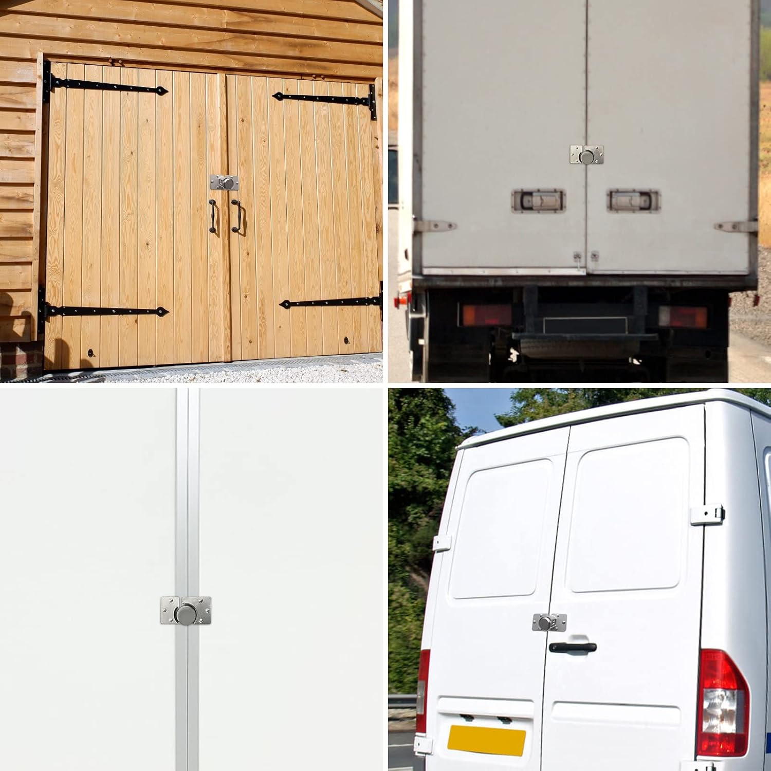 Van Door Padlock and Hasp Set, Heavy Duty 1/2 X Van Garage Shed Door Security Padlock Hasp Set Lock 73mm Steel Hidden Shackle Padlock Set for Security Door Garage Shed Van Lock