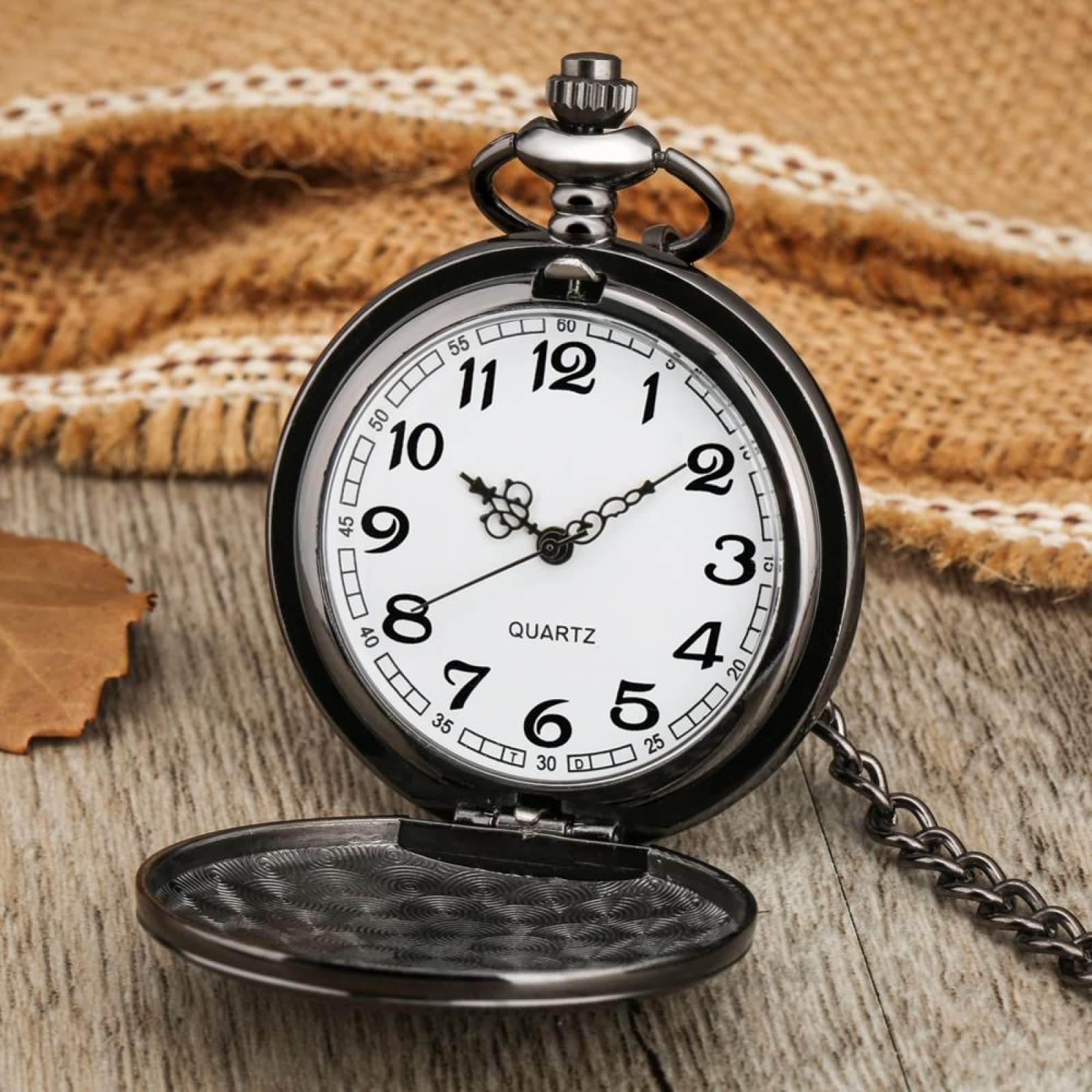 Relojes de Bolsillo, Reloj de Bolsillo Cuarzo con impresión Personalizada Texto